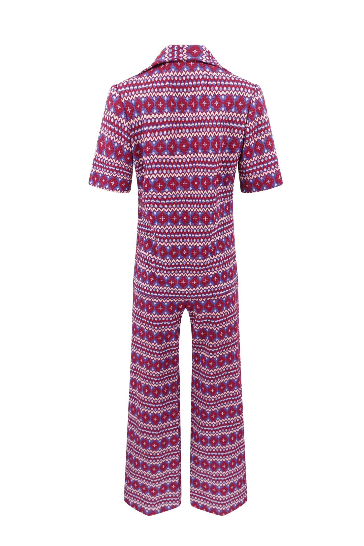 Vintage 1970s Fair Isle knit set, top detail — Disco Palma