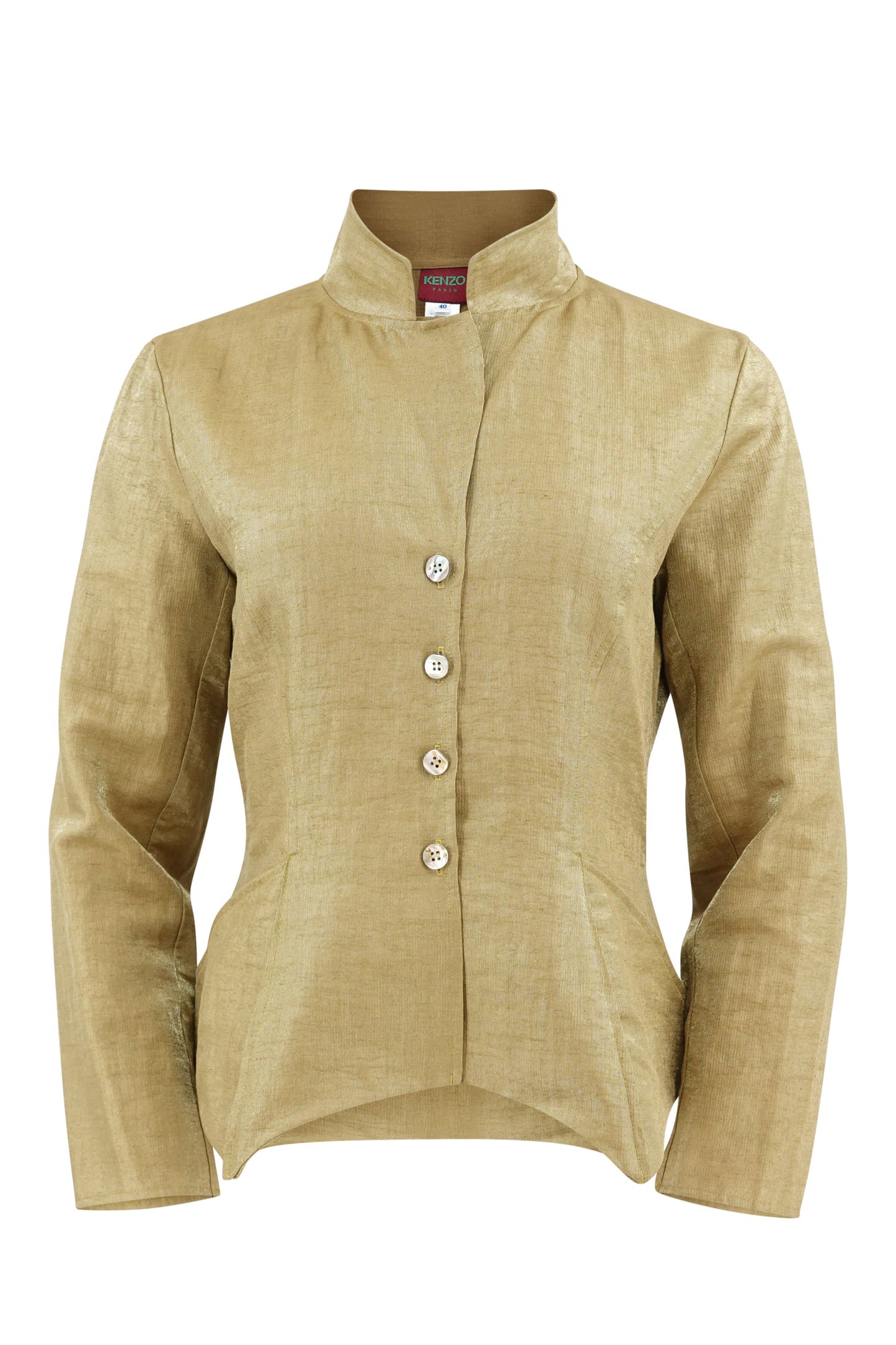 Vintage 1990s Gold Metallic Linen Jacket
