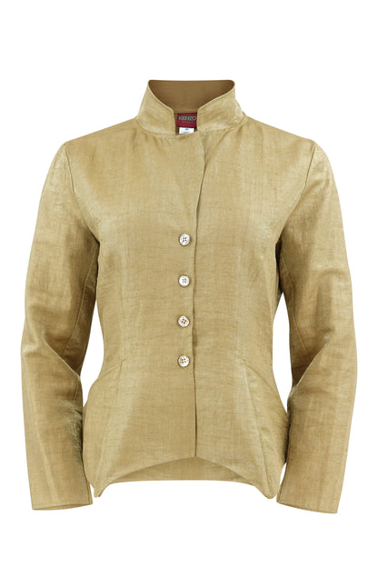 Vintage 1990s Gold Metallic Linen Jacket