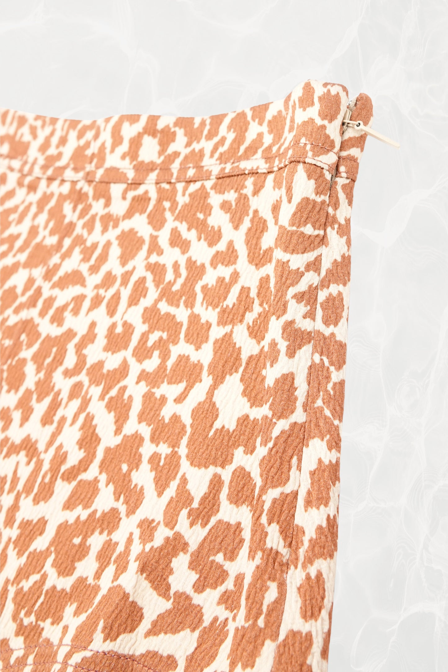 Leopard Jacquard High-Waist Mini Shorts