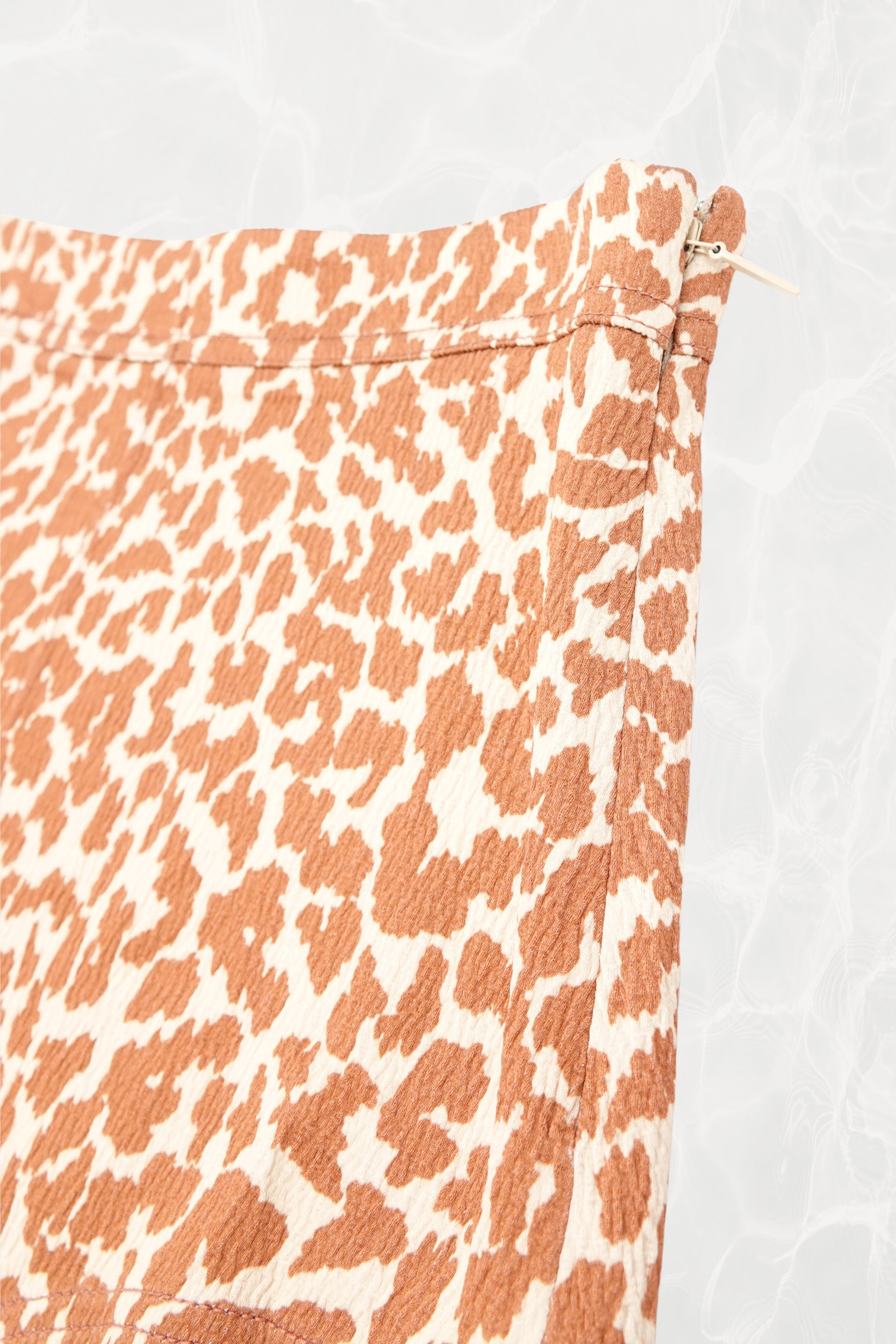 Leopard Jacquard High-Waist Mini Shorts