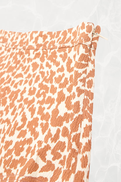 Leopard Jacquard High-Waist Mini Shorts