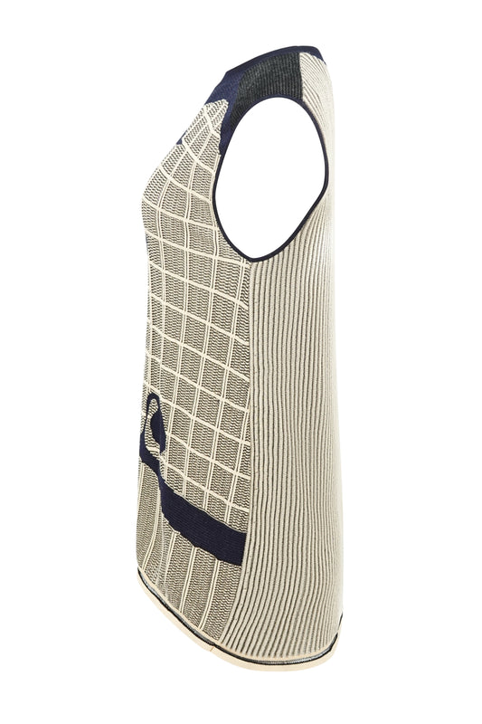 SS21 Runway Intarsia Knit Sleeveless Tunic