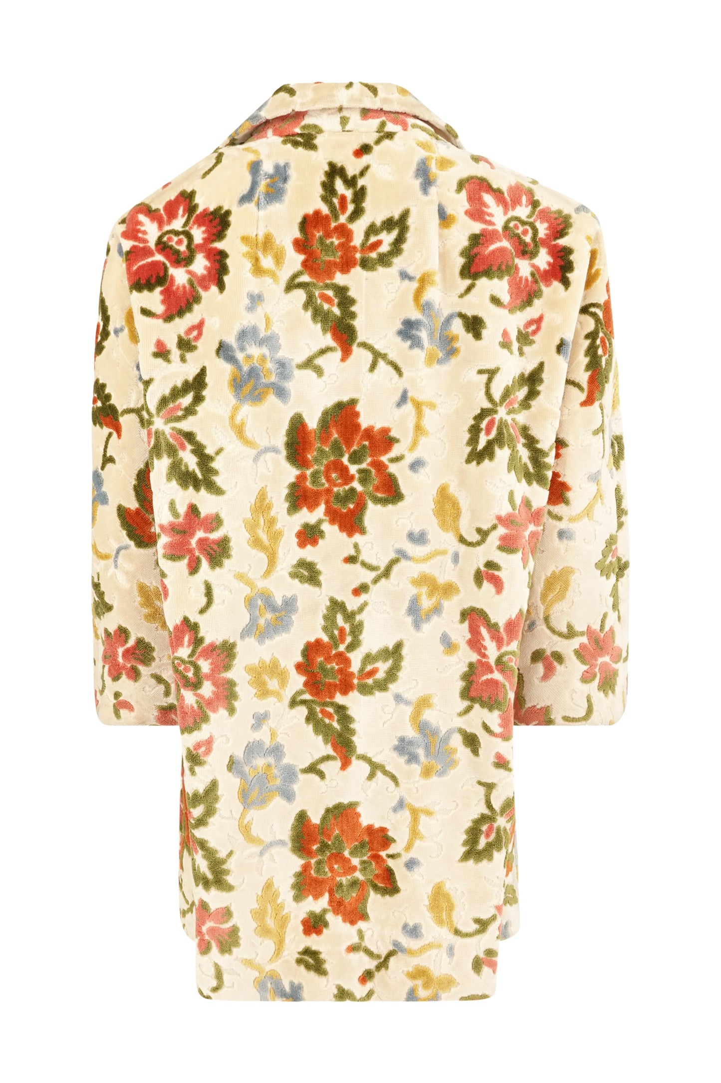 Vintage Late 1960s Floral Chenille Tapestry Coat