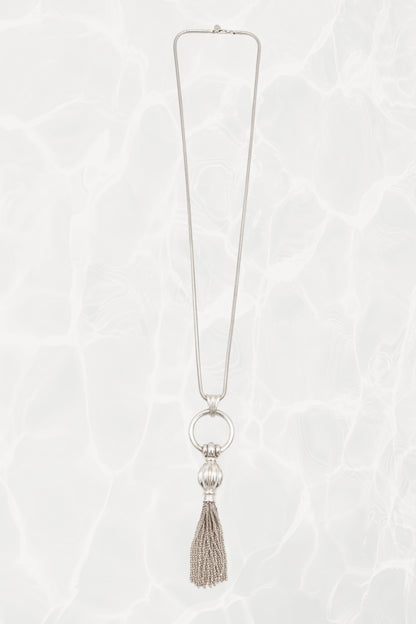 Tiffany & Co. sterling silver ring and tassel pendant necklace, vintage designer jewelry