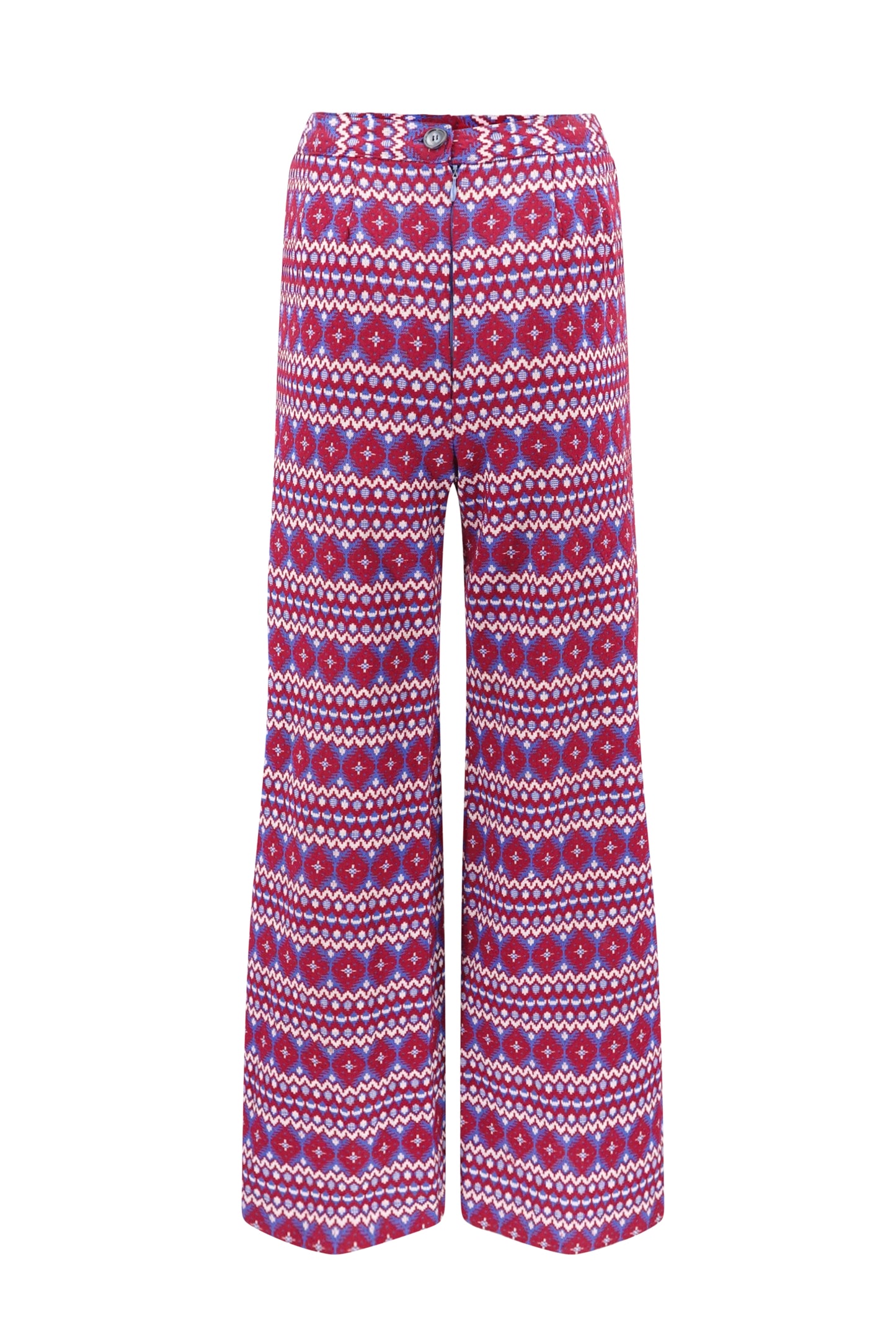 Vintage 1970s Fair Isle knit set, back view — Disco Palma