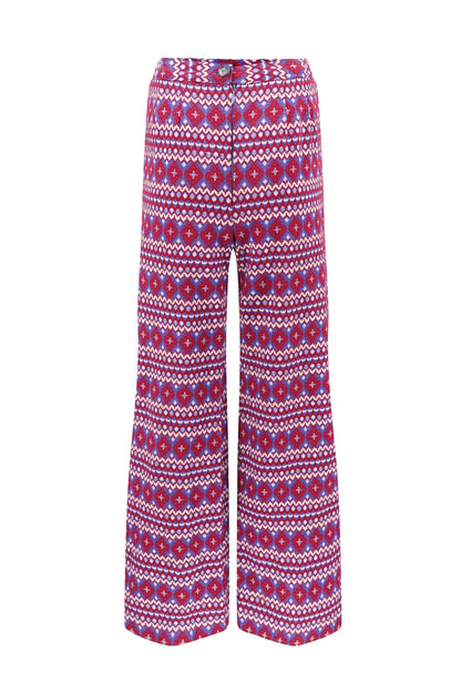 Vintage 1970s Fair Isle knit set, back view — Disco Palma