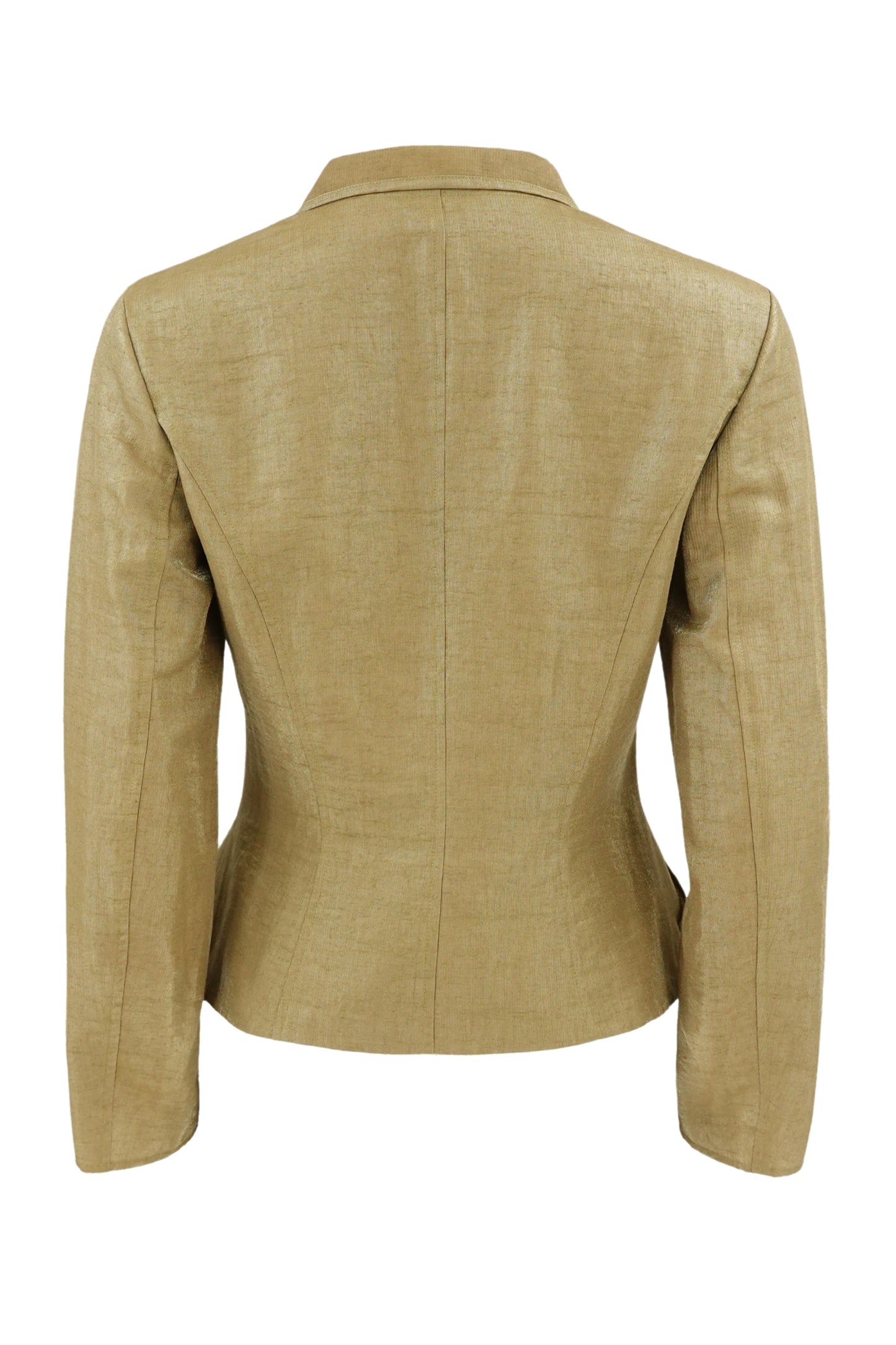 Vintage 1990s Gold Metallic Linen Jacket
