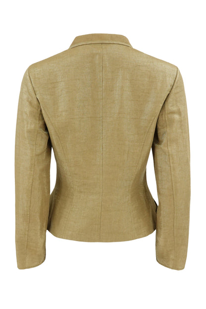 Vintage 1990s Gold Metallic Linen Jacket