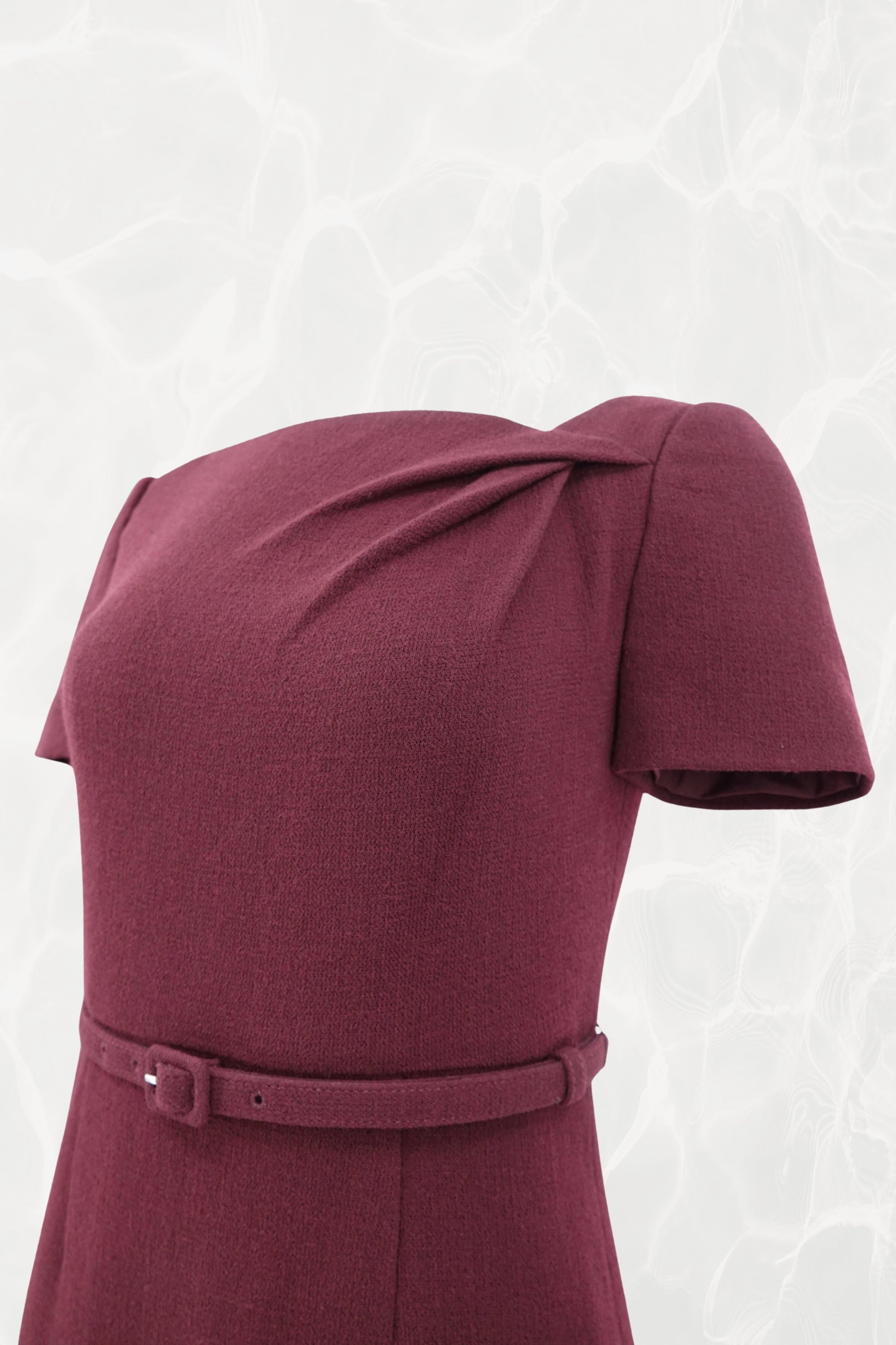 Roland Mouret AW25 Mulberry crepe pencil dress, back view — Disco Palma