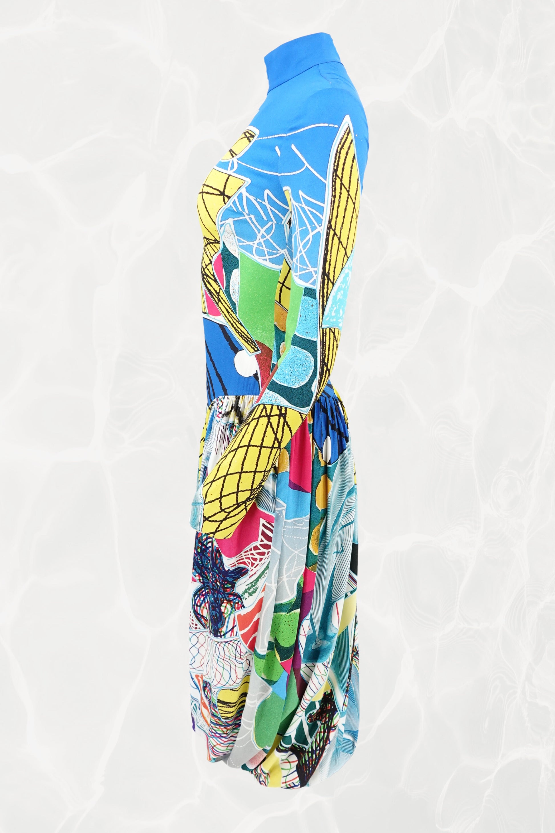 Stella McCartney x Frank Stella Fall 2022 Runway Abstract Art Print Dress