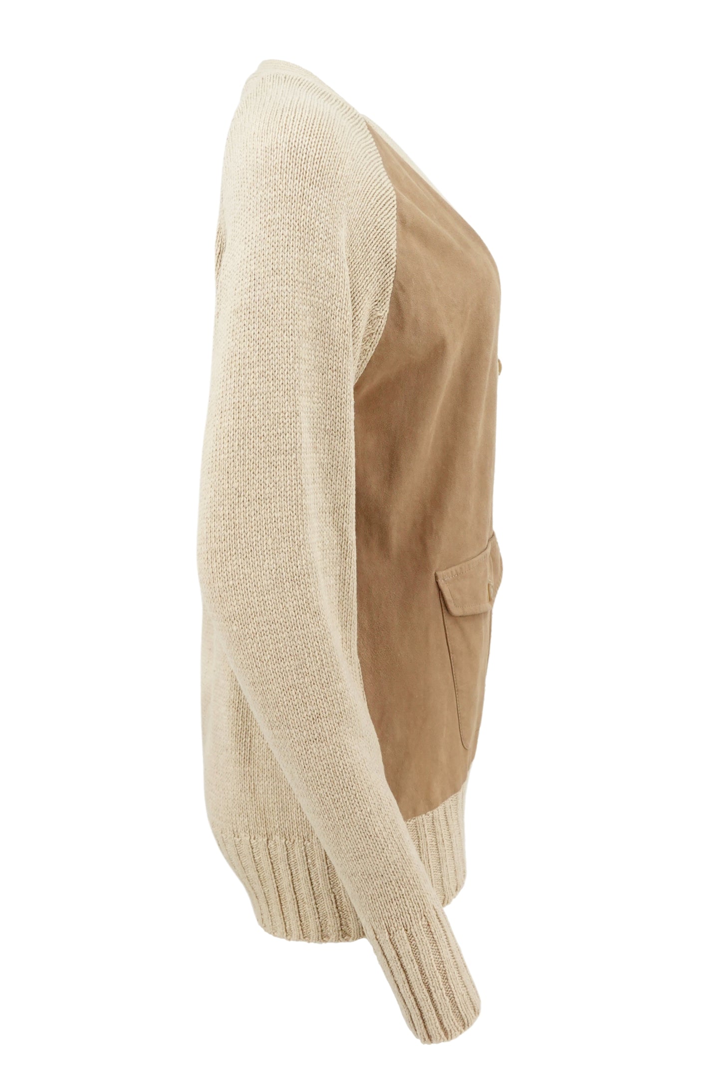 Vintage Polo Unisex 1989 Lambsuede & Silk Knit Cardigan