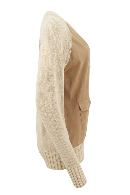 Vintage Polo Unisex 1989 Lambsuede & Silk Knit Cardigan