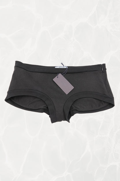 SS19 Black Cotton Mini Shorts