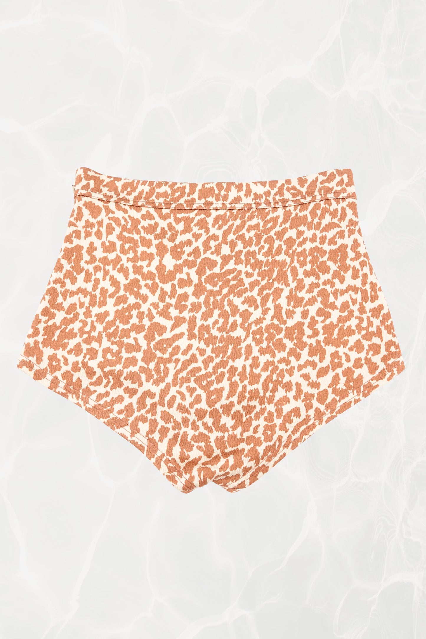 Leopard Jacquard High-Waist Mini Shorts