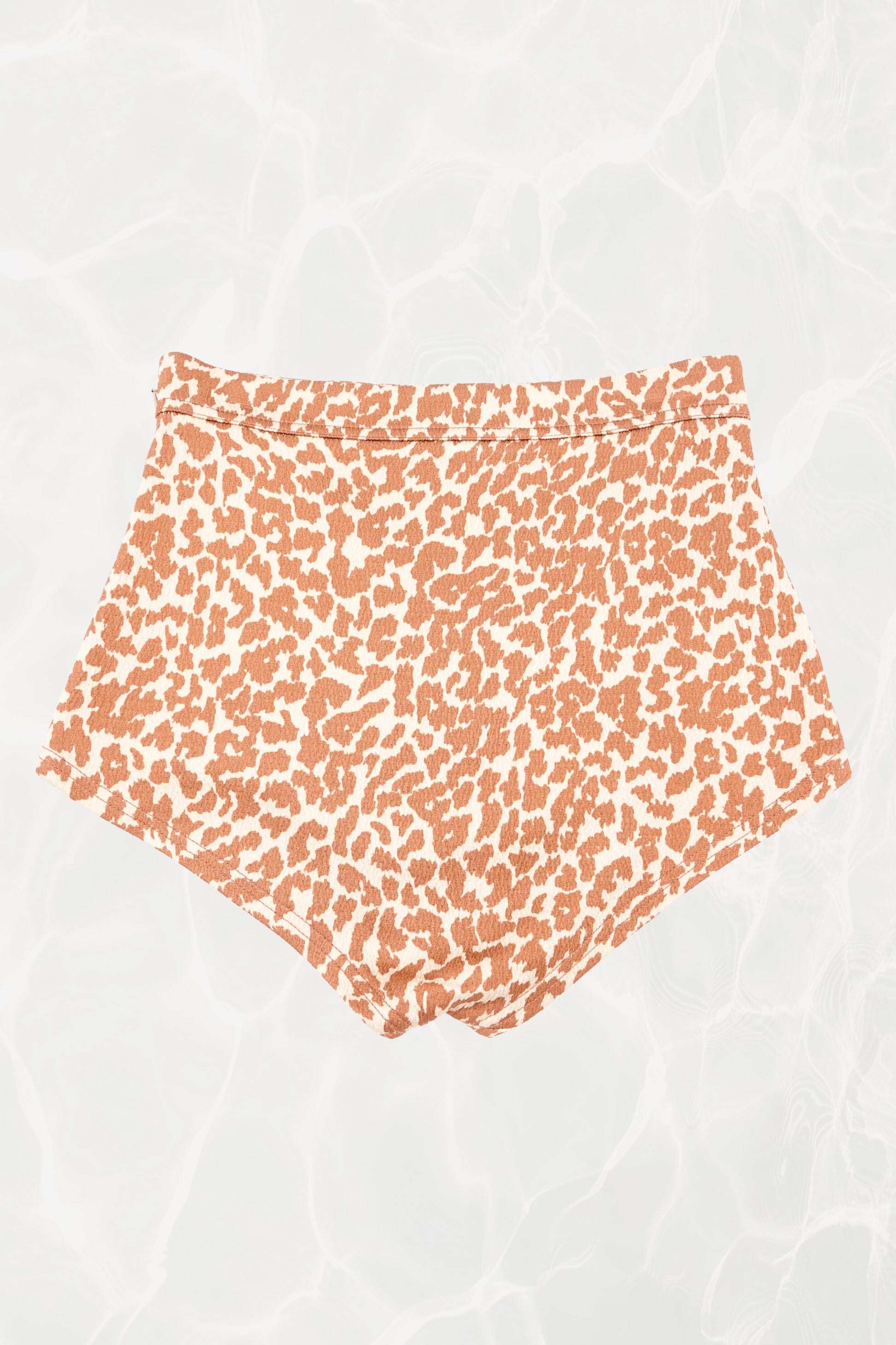Leopard Jacquard High-Waist Mini Shorts
