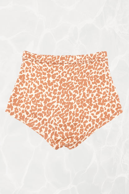 Leopard Jacquard High-Waist Mini Shorts