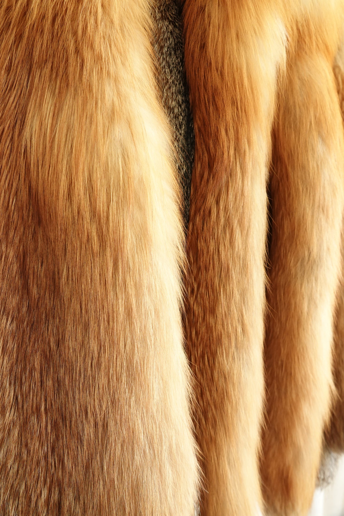 1970s Voluminous Red Fox Fur Cropped Jacket with Natural Silver Fox Panels
