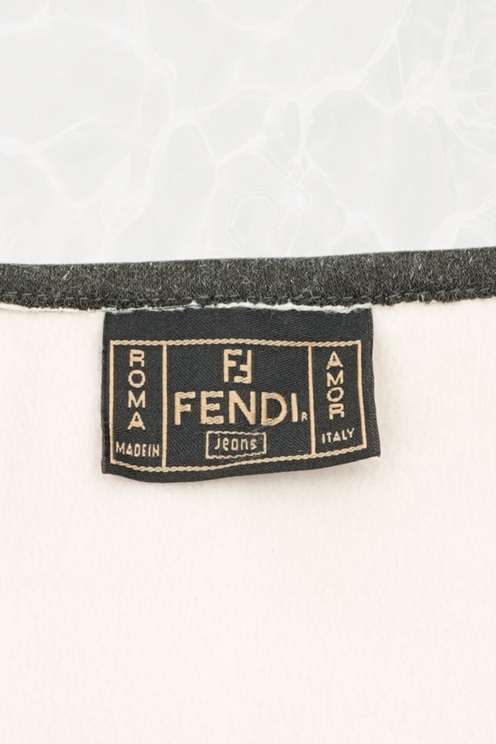 Vintage Fendi Jeans Maxi Wrap Skirt Marled Sage Green