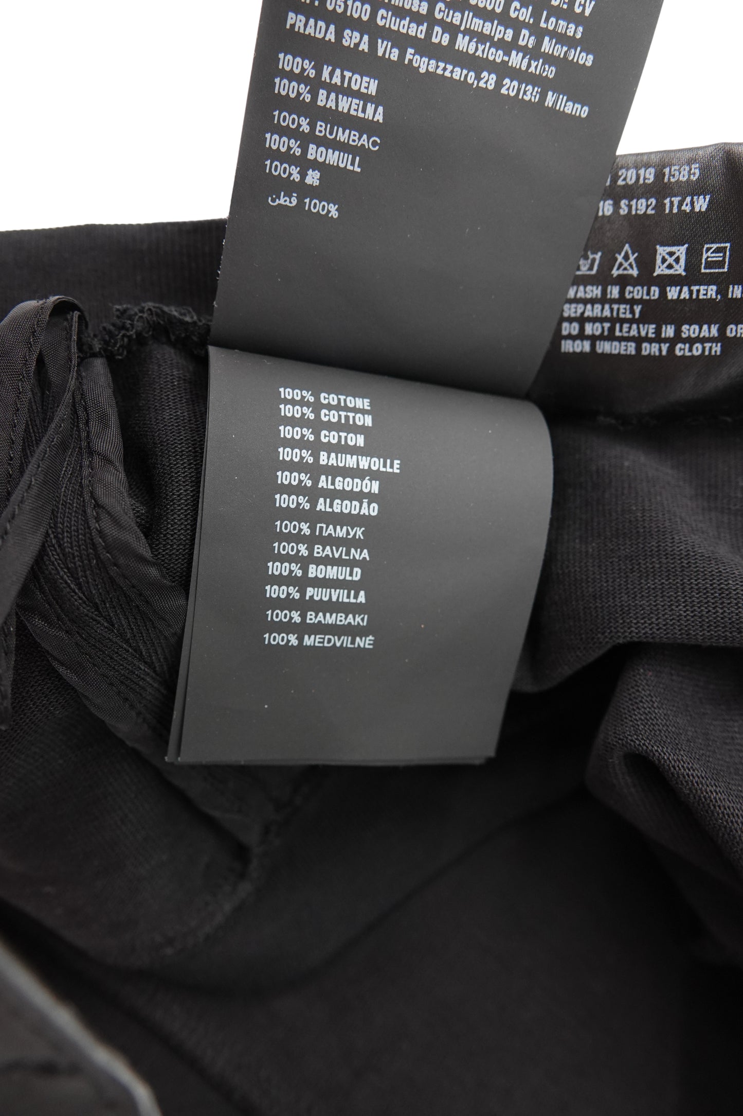 SS19 Black Cotton Mini Shorts