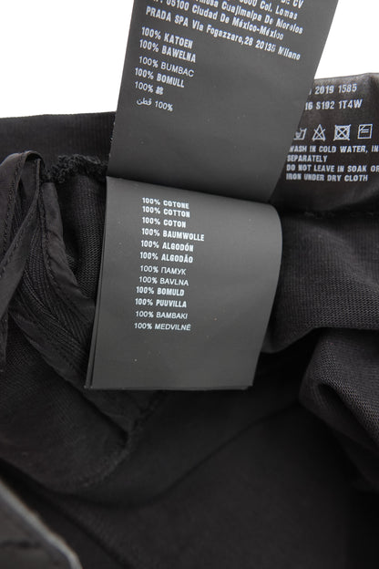 SS19 Black Cotton Mini Shorts