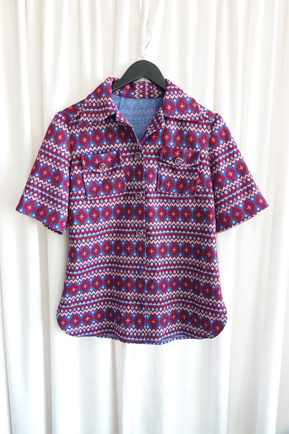 Vintage 1970s Fair Isle knit set, pants detail — Disco Palma