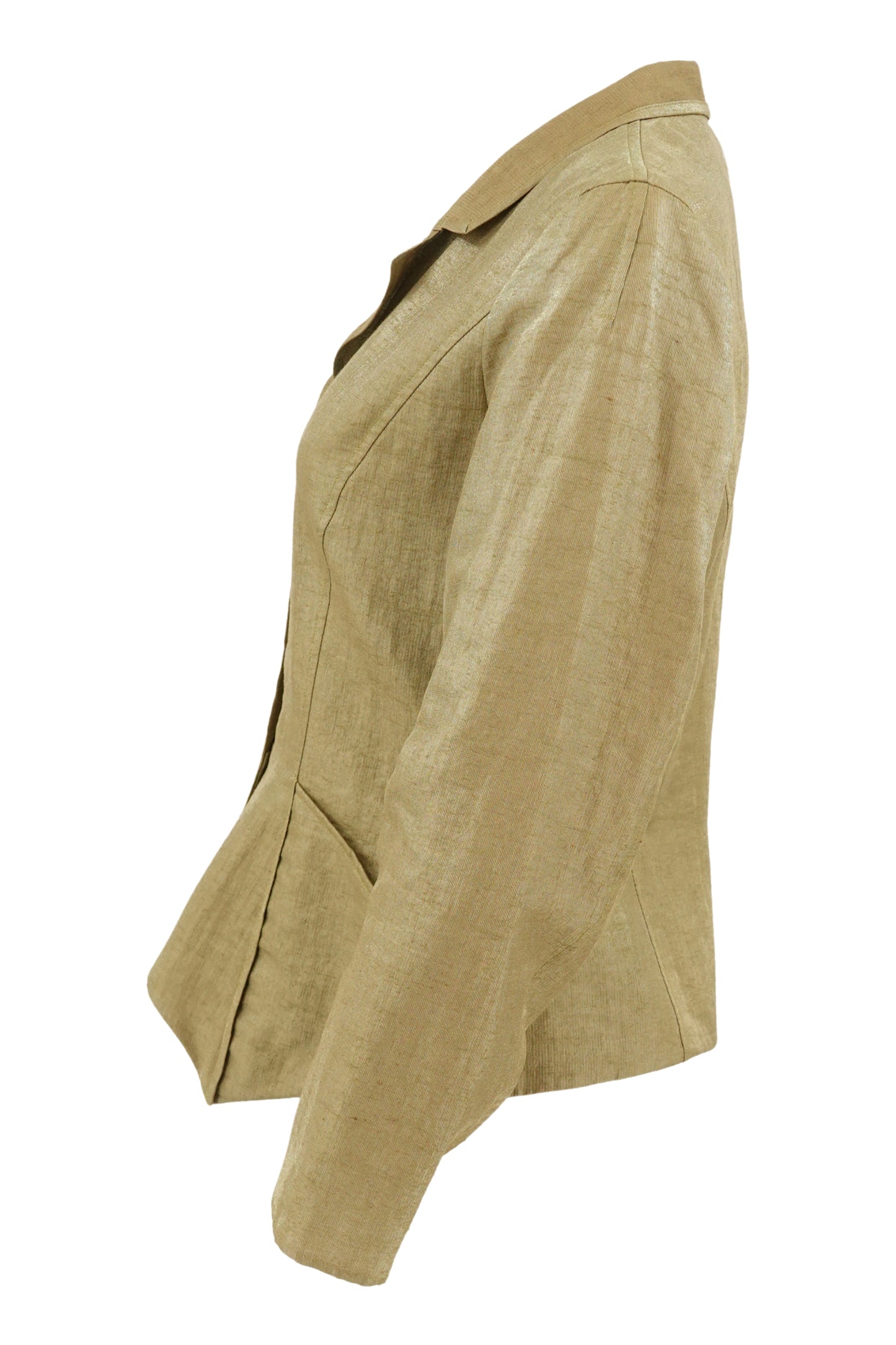 Vintage 1990s Gold Metallic Linen Jacket
