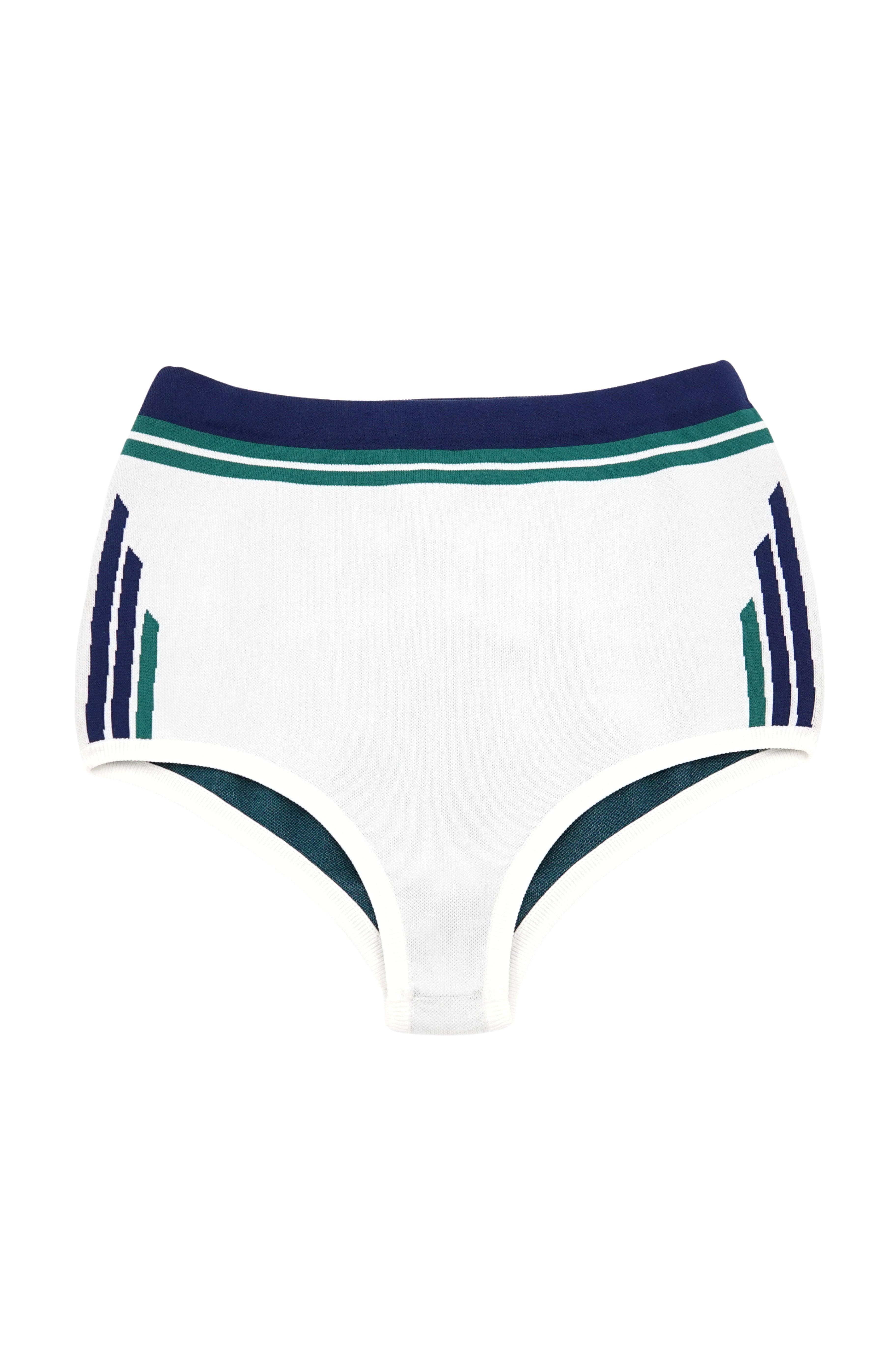 Prada Piqué Knit Intarsia Striped Mini Shorts | Disco Palma