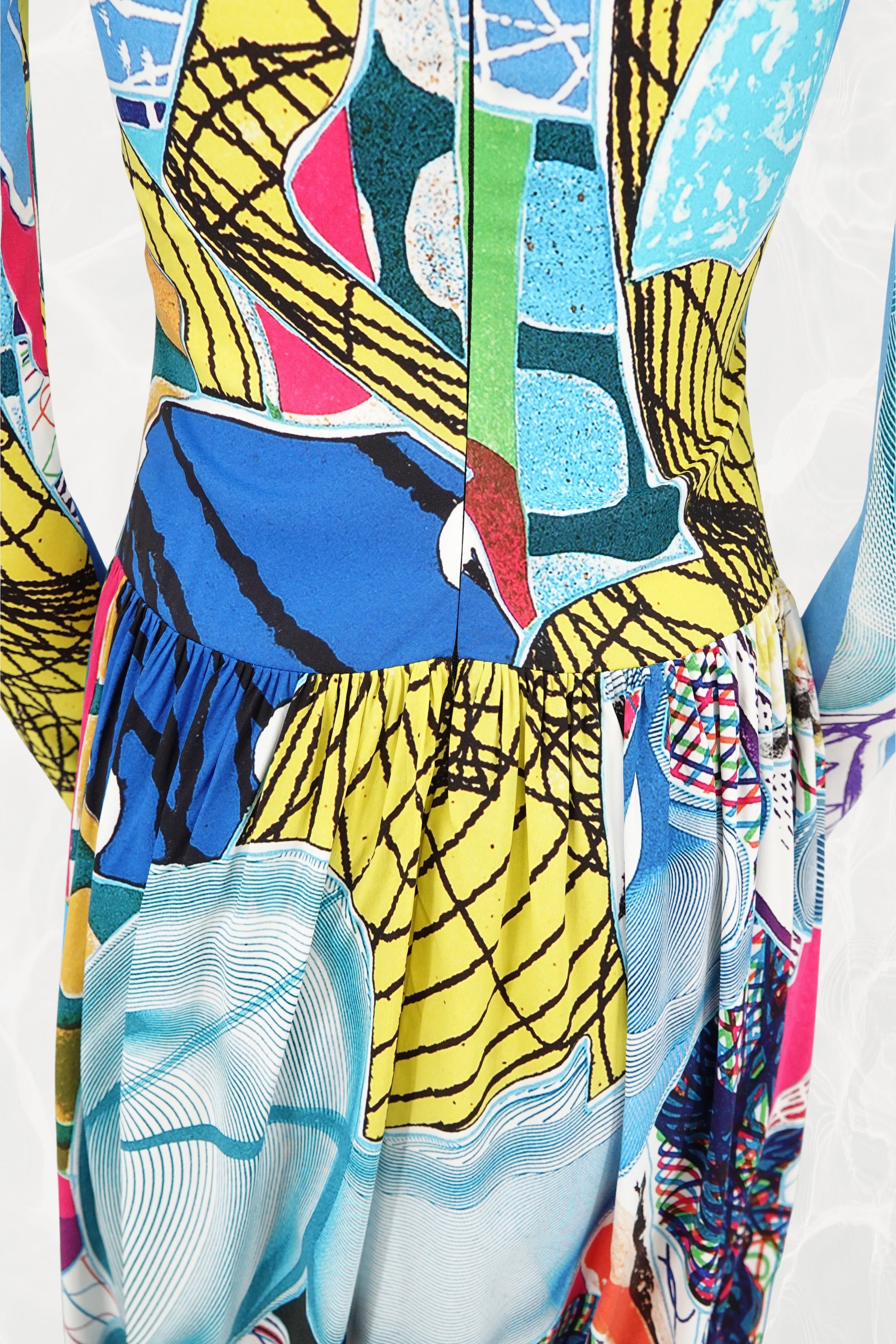 Stella McCartney x Frank Stella Fall 2022 Runway Abstract Art Print Dress