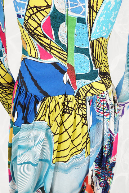 Stella McCartney x Frank Stella Fall 2022 Runway Abstract Art Print Dress