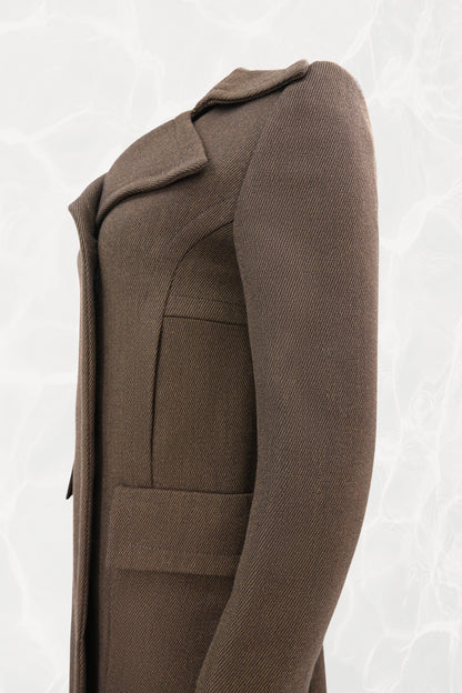 Tom Ford for Gucci FW1996 coat, front panel curved seam detail — Disco Palma