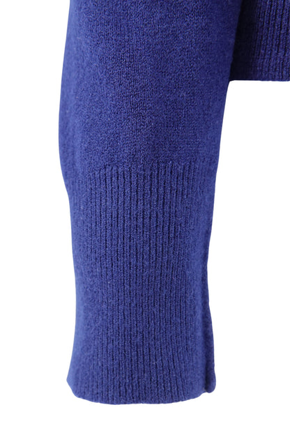 Schiaparelli vintage navy cardigan, ribbed cuff detail — Disco Palma