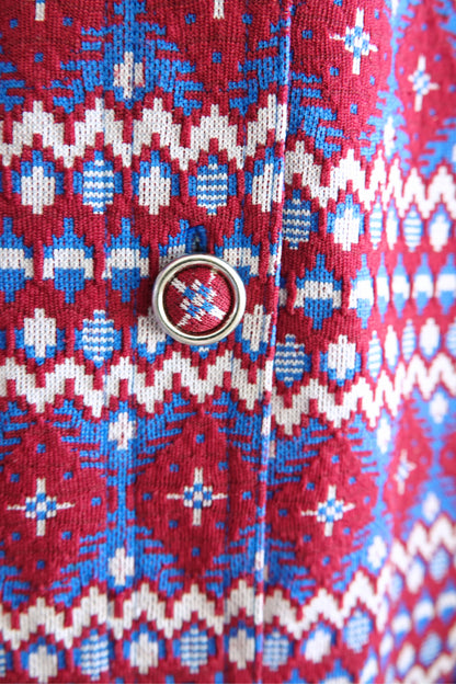 Vintage 1970s Fair Isle knit set, O-ring button detail — Disco Palma