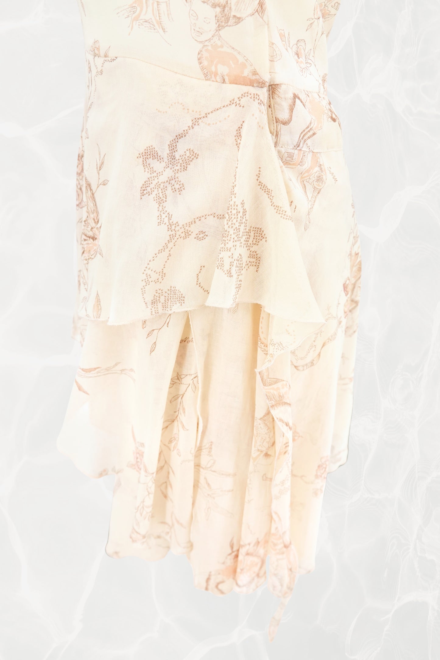 Spring 2002 “Cheeky Monkey” Novelty Print Asymmetrical Cotton Dress