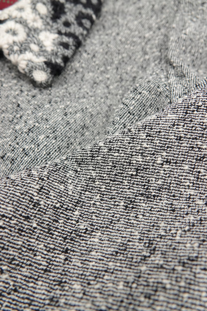 Kenzo Paris gray tweed cropped blazer, button detail — Disco Palma