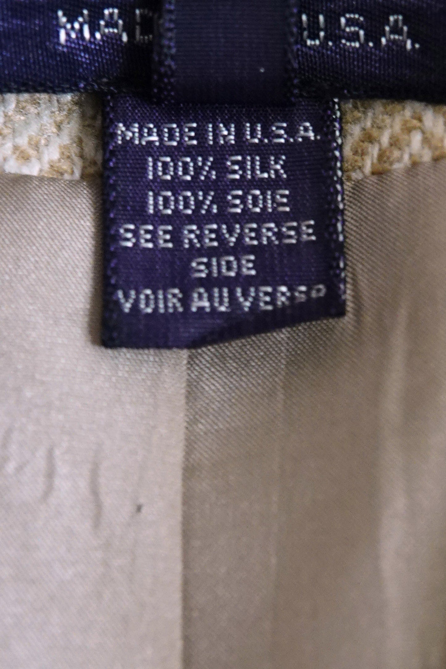 Vintage 1990s 100% Silk Herringbone Blazer