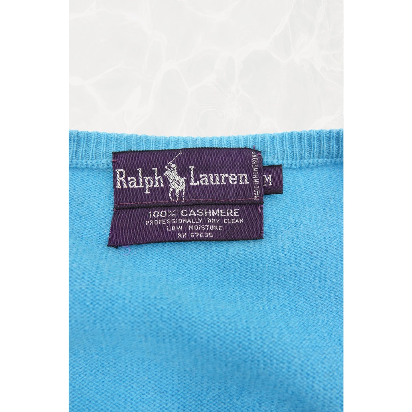 Purple Label 2000s Capri Blue Cashmere Short-Sleeve Cardigan