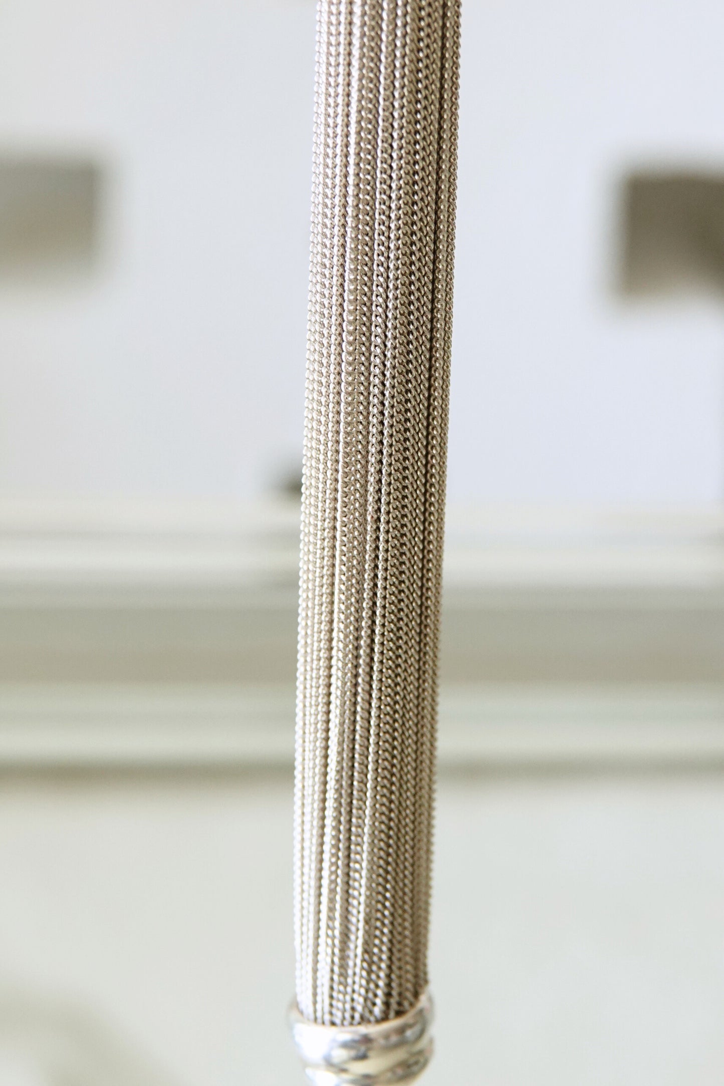 Tiffany & Co. sterling silver multi-strand fine mesh chain necklace, vintage designer jewelry