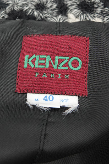 Kenzo Paris gray tweed cropped blazer, side view — Disco Palma