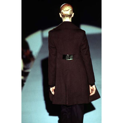 Tom Ford for Gucci FW1996 Architectural Twill Coat, Gold G Oversized Hardware