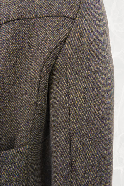 Tom Ford for Gucci FW1996 coat, back chevron seaming close-up — Disco Palma