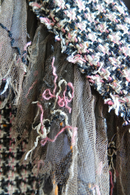 Chanel by Karl Lagerfeld Métiers d'Art Paris-London Fringed Houndstooth Tweed Coat