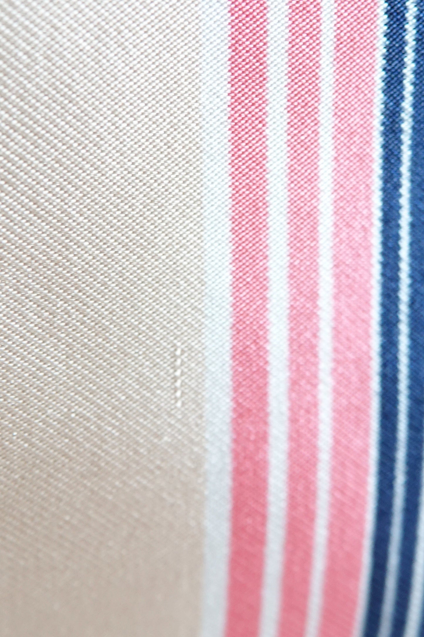Late 1970s early 1980s YSL Yves Saint Laurent silk scarf: close-up detail of the geometric stripe pattern showing the bold color palette and precise weave quality