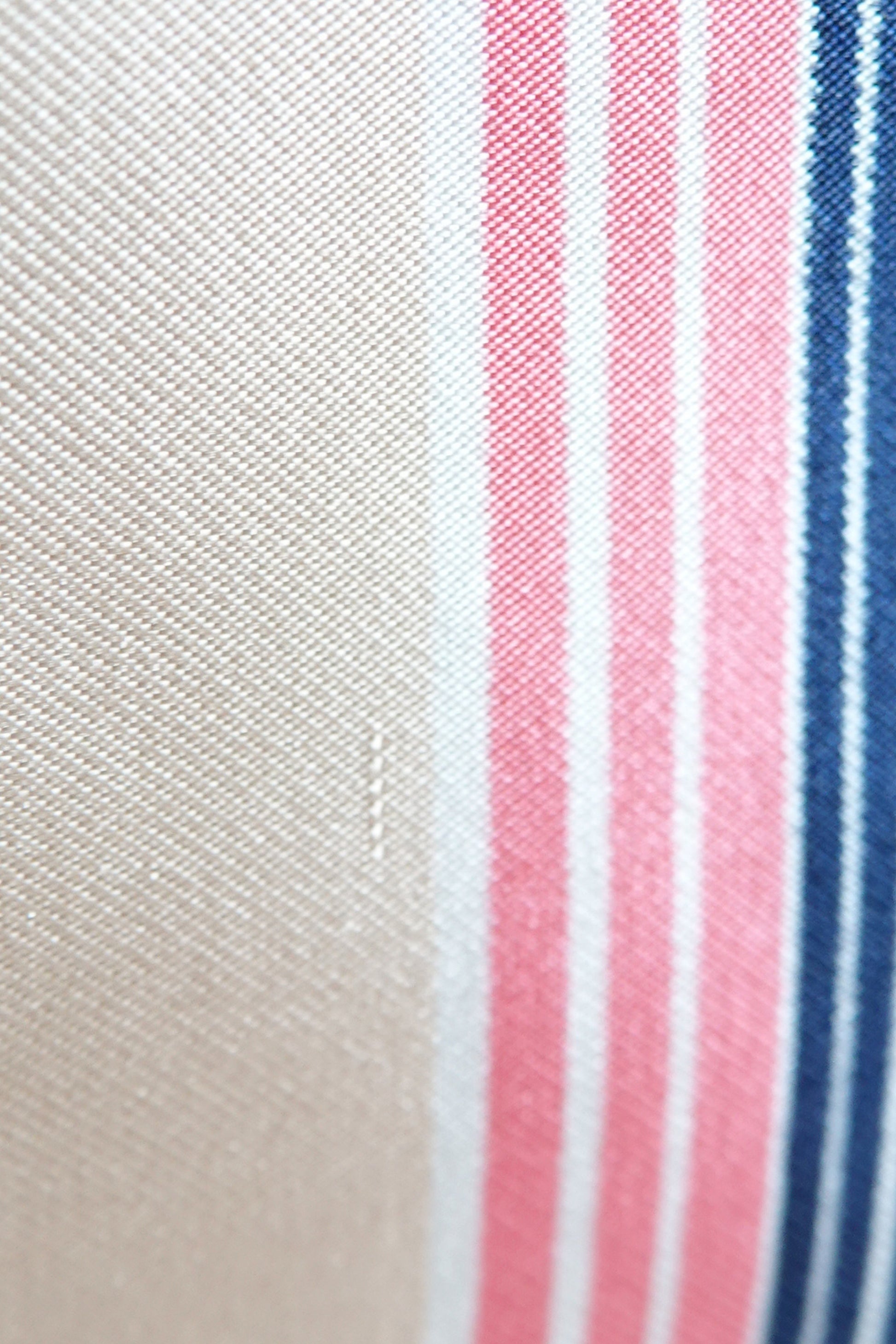 Late 1970s early 1980s YSL Yves Saint Laurent silk scarf: close-up detail of the geometric stripe pattern showing the bold color palette and precise weave quality