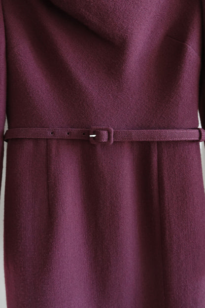 Roland Mouret burgundy pencil dress, center back zipper — Disco Palma