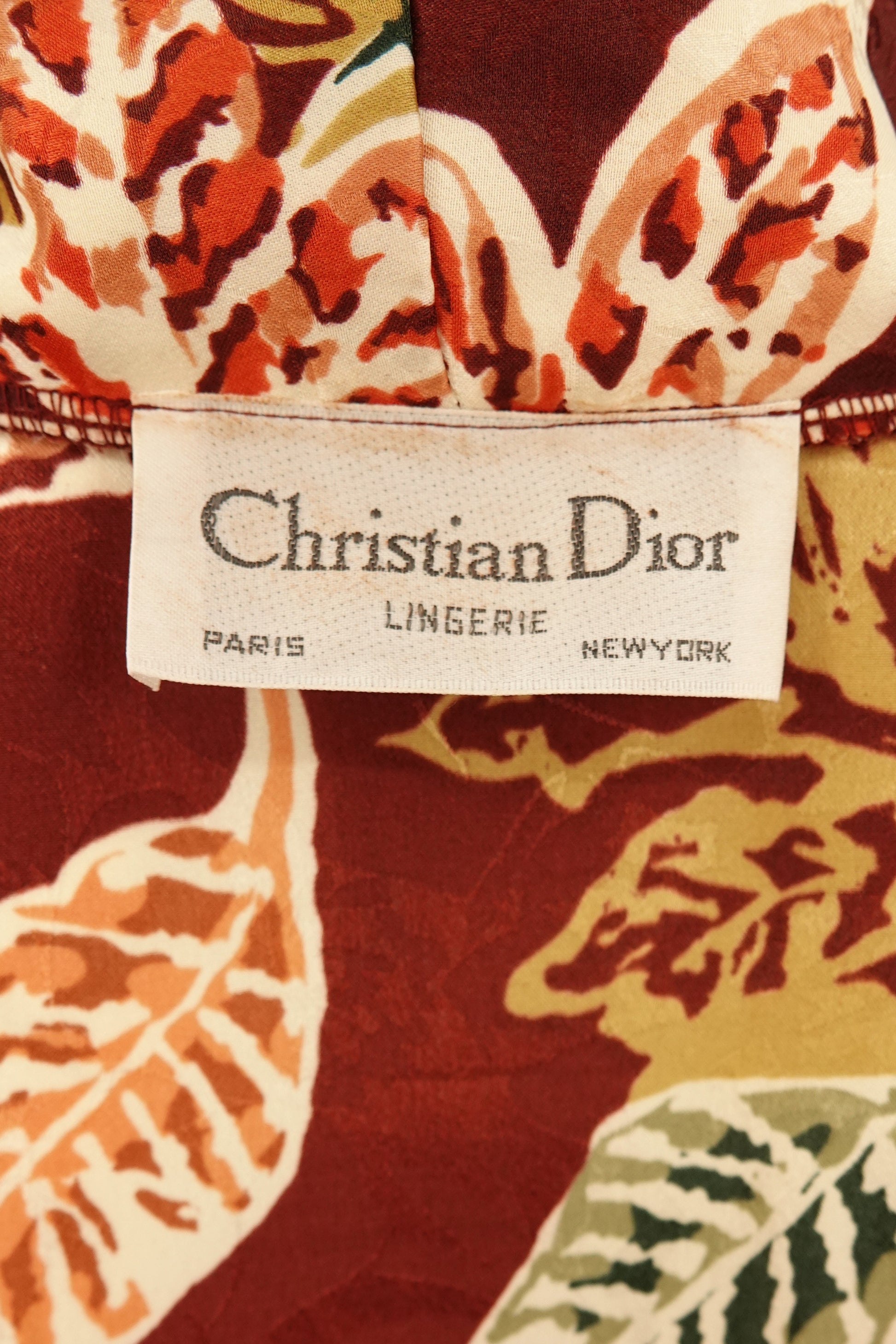 Christian Dior Lingerie PARIS NEW YORK label detail — Disco Palma