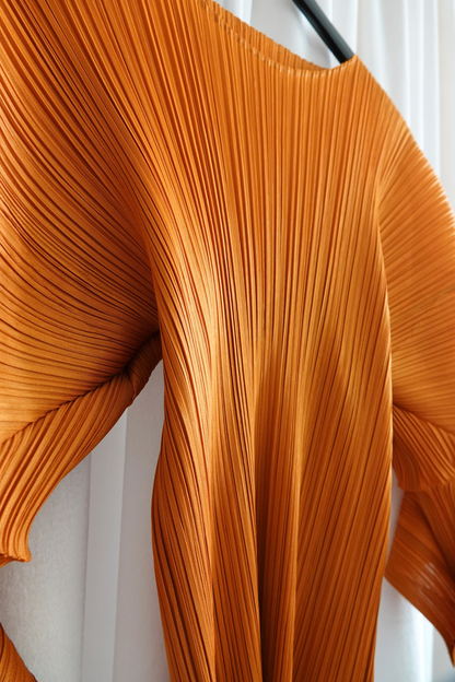 Pleats Please Sculptural Marigold Double-Tulip Sleeve Top