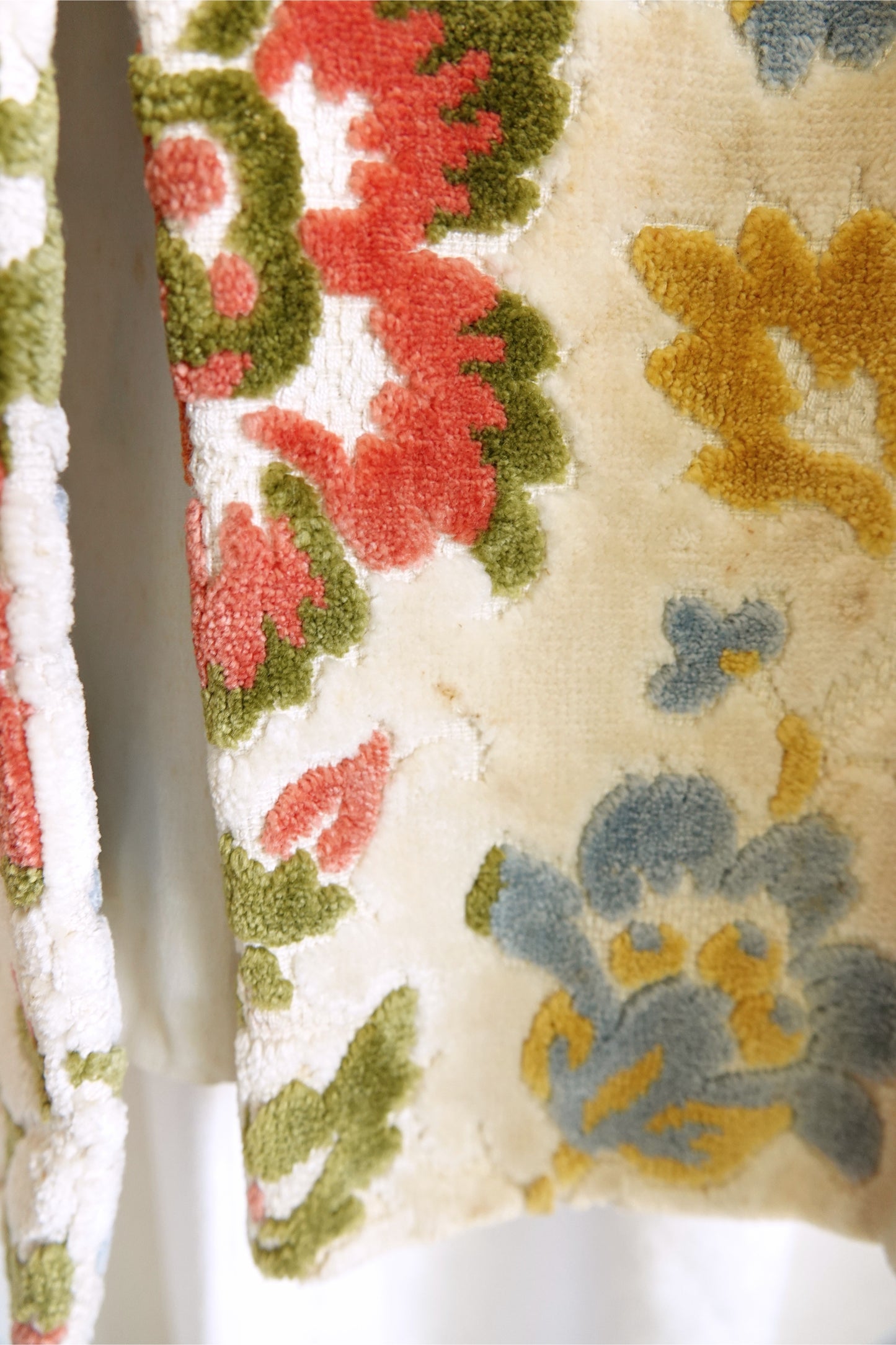Vintage Late 1960s Floral Chenille Tapestry Coat