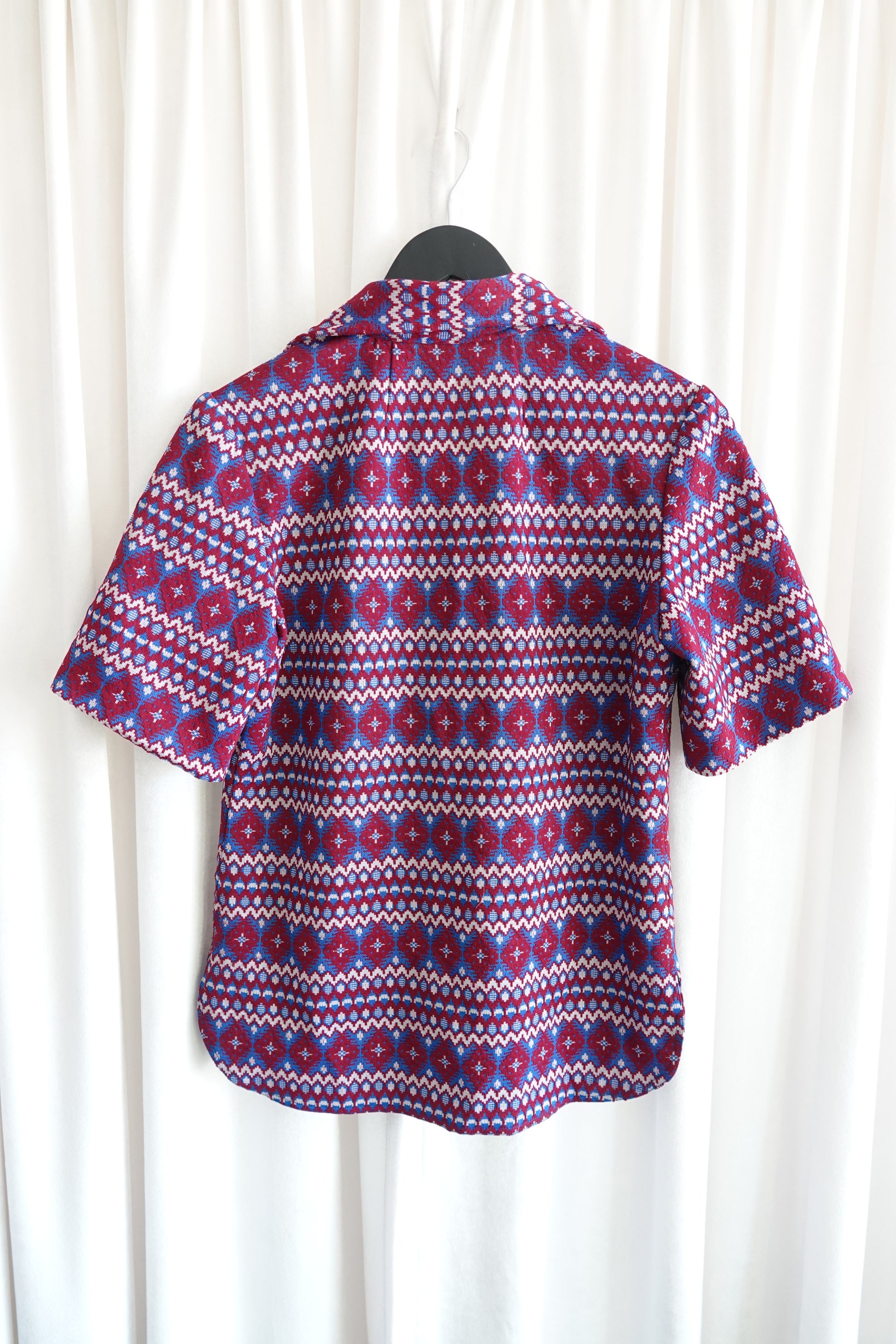 Vintage 1970s Fair Isle knit set, jacquard pattern detail — Disco Palma