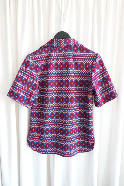 Vintage 1970s Fair Isle knit set, jacquard pattern detail — Disco Palma